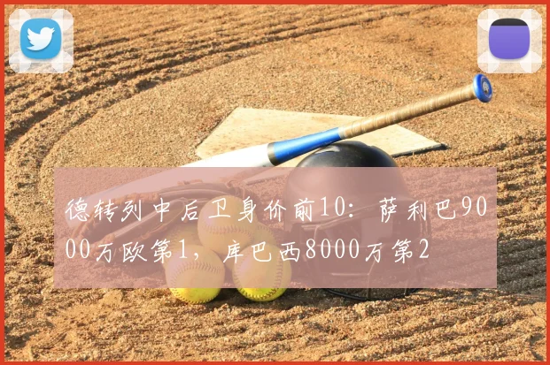 德转列中后卫身价前10：萨利巴9000万欧第1，库巴西8000万第2